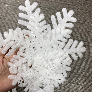 5단 눈꽃 스펀지 트리만들기  스펀지트리장식  화이트 트리장식 파이핑 크리스마스재료 트리DIY