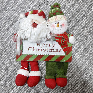 2형제 크리스마스가랜드 산타 눈사람 벽걸이 크리스마스장식 홈파티꾸미기